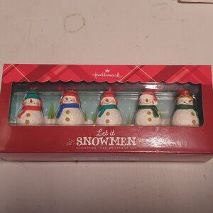 Hallmark Let It Snowmen Christmas Tree Ornament Set